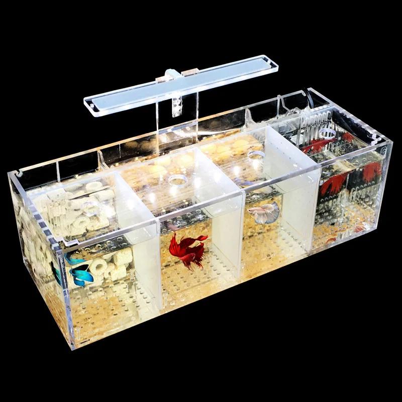 Acrylic Micro Small Fish Tank Desktop Mini Aquarium Betta Tank Plastic Fish Bowl Turtle Tank Plastic Fish Bowl