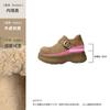 Womens Chunky Sole Slip-On Birkie Style Boots With 10cm Hidden Heel Warm Fleece Lined Casual Shoes