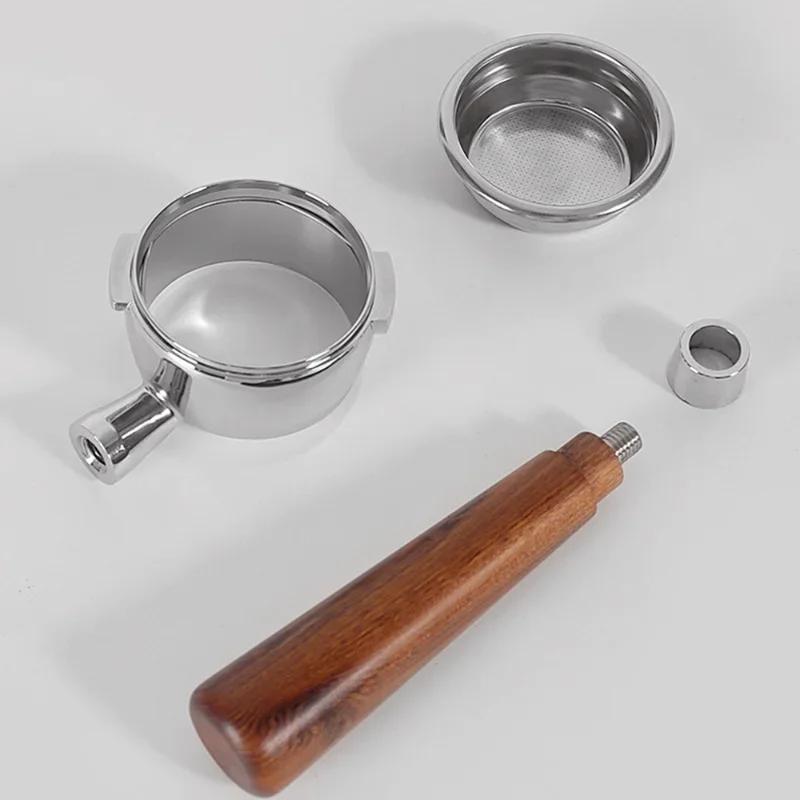Filtro da 58 mm per Macchina da Caffè GAGGIA Portafiltro Senza Fondo per Caffè Espresso Casalingo Manico in Legno Massello Strumento Universale da Barista