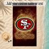 Strandtuch San Francisco 49ers Benutzerdefinierter Name Text Personalisierbares Weiches Handtuch für Strand Pool Innenbereich Wohnkultur Geschenk