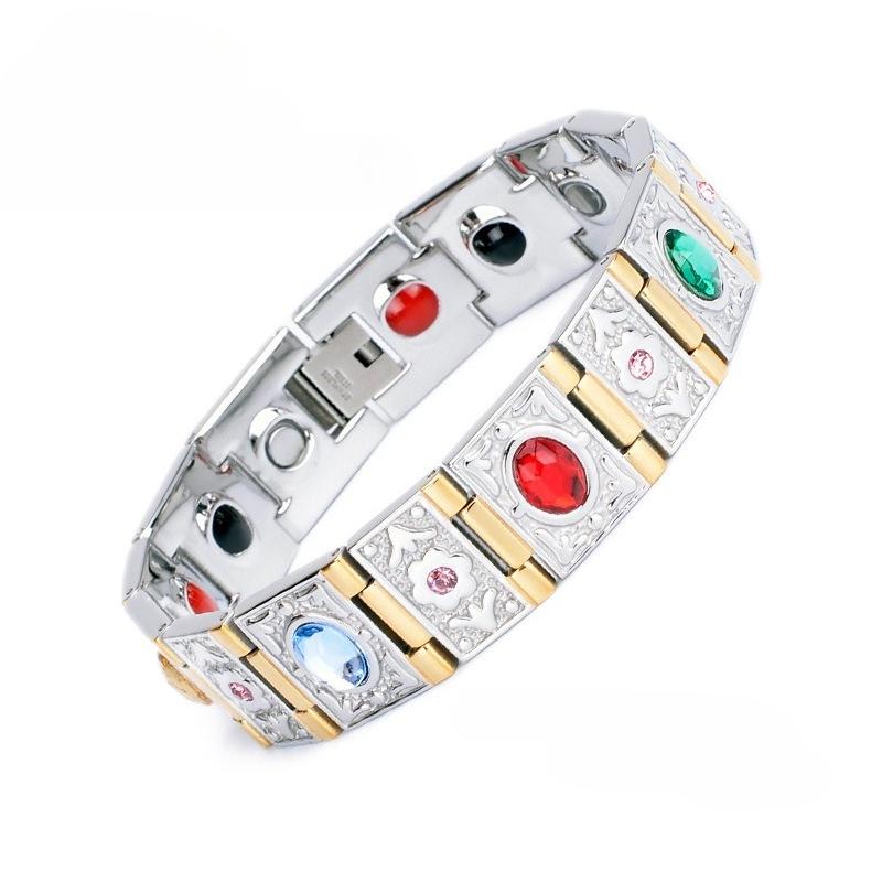2026 Magnet Bracelet Fashion Trend Men's Diamond Jewelry Inlaid Gemstone Jewelry Men's Jewelry