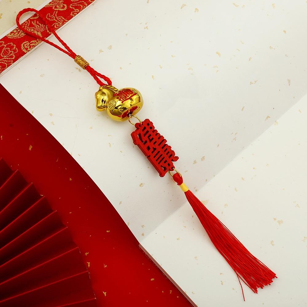 2026 Rok Konia Złoty Plastikowy Wisiorek Szczęścia Zodiak Koń Szczęśliwy Święto Wiosny Ozdoby do Zawieszenia w Domu Samochodzie Prezenty Roczne