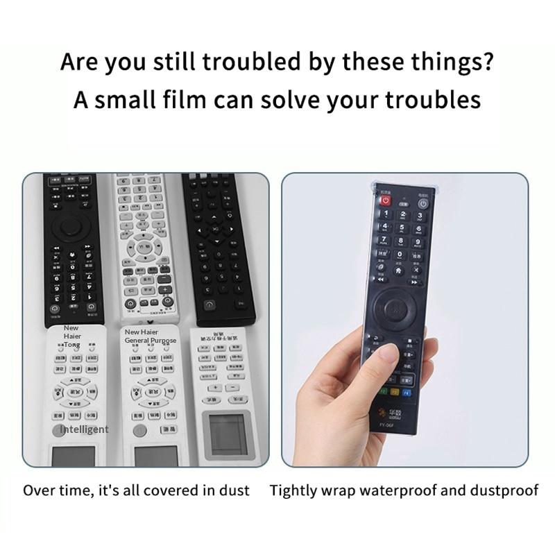 10-60 Peças Saco Transparente de Filme Termoencolhível Capa Protetora Anti-Poeira Para Controle Remoto de TV Ar Condicionado Plástico Termoencolhível