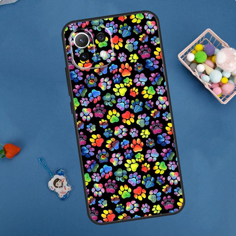 Dog Paw Case For POCO F5 X3 X5 Pro X4 F4 GT C40 M5s F3 Cover For Xiaomi 13 12 Lite 12T 11T Pro 12X