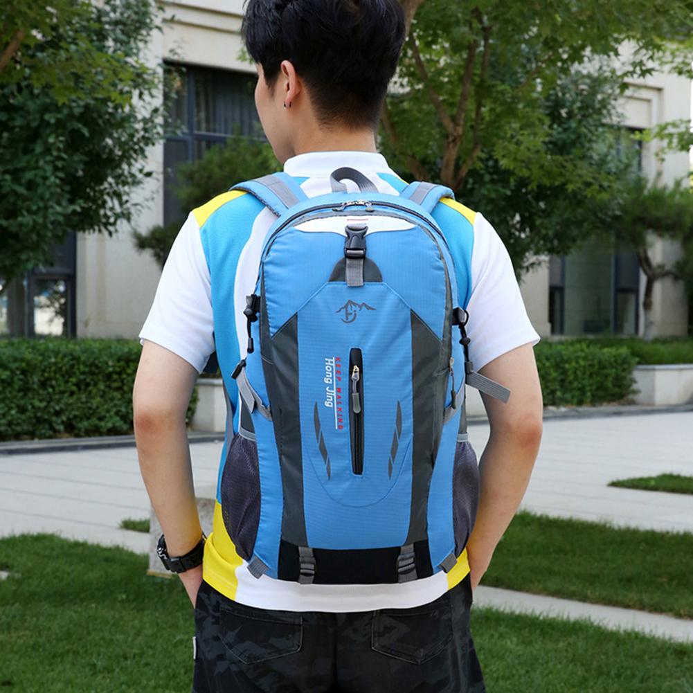 Polyester Climbing Rucksack Breathable Fishing Bag Large Capacity Wear-resistant Layered Storage Lightweight for Office Travel