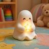 Autumn Seasonal Home Decor Halloween Cute Light Up Ghost Decoration, Small Statue Night Light, LED for Kids Room Resin Table Decoration Indoor,