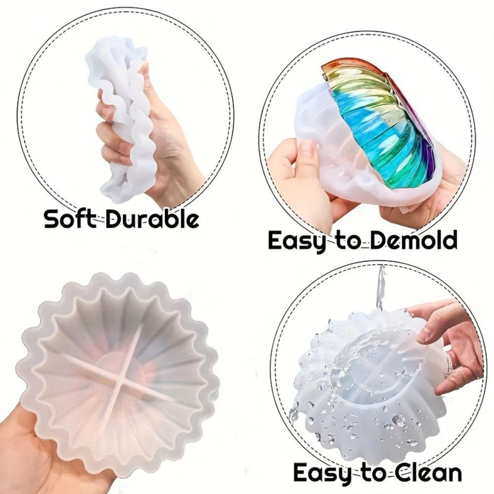 New Lace Bowl Storage Box Silicone Mold 3D DIY Plaster Mold Reusable Handmade Resin Mold Home Decor