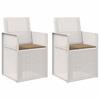 Garden Dining Chairs 2 Pcs White and Taupe PP
