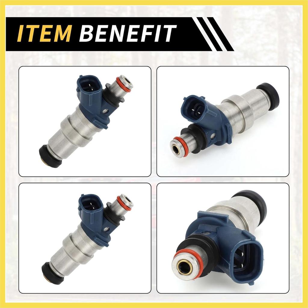 1 Pc Fuel Injector for Toyota Tacoma 1995-2001 Engine Fuel Injection Nozzle No.2320979085 4 Holes Plastic Silver Tone Blue Benefit