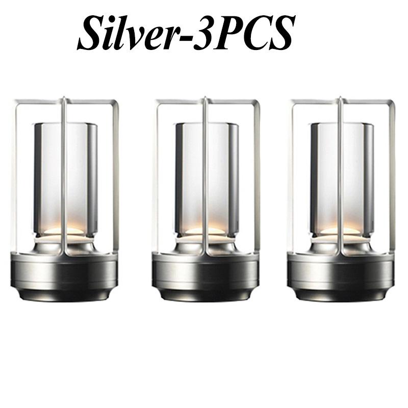 LED Cordless Table Lamp Retro Bar Metal Desk Lamps Rechargeable Touch Dimming Night Light Restaurant Bedroom Home Outdoor Decor