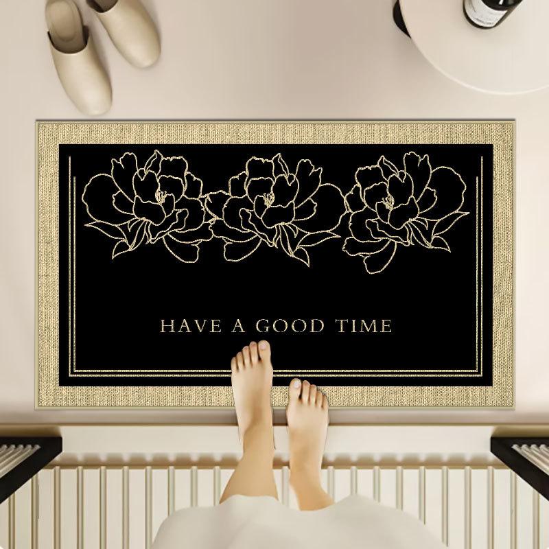 Entrance Door Mat Anti Slip Foot Mat Household Entrance Door Kitchen Mat Absorbent and Dirt Resistant Door Mat