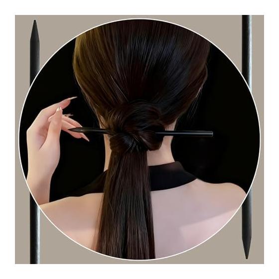 DY.2ten Wooden Kanzashi Hair Stick, Single Prong Hairpin, Simple Hair Accessory for Everyday Wear, Japanese Outfits, Yukata, Kimono, Weddings,