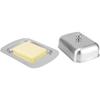 Butter Dish with Cover, Stainless Steel Butter Container Butterie Butter Dish for Kitchen Countertop Refrigerator, 7.3x4.8x2.8in