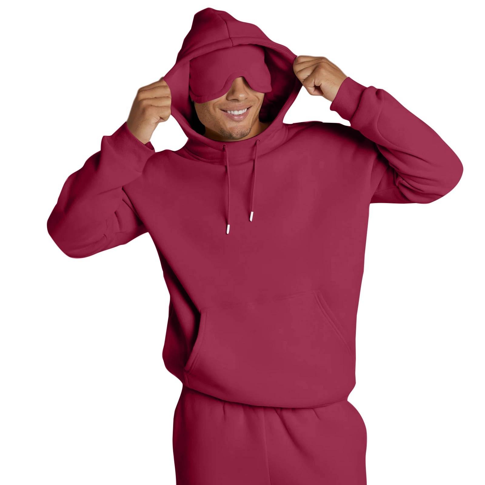 

Женская и мужская модная повседневная толстовка, свободный кардиган на молнии, толстовка с длинным рукавом и капюшоном M красный