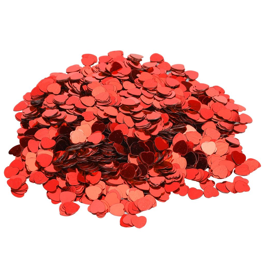 3000Pcs HeartShaped Confetti Wedding Valentine s Day Sequins Sprinkle Part Decoration Supplies(Red )