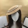Straw Ladies Pearl Mesh Decoration Straw Hats Retro Tide Beach Sun Shade Womens Summer Caps Gril Fashion Elegante Wide Brim Hat