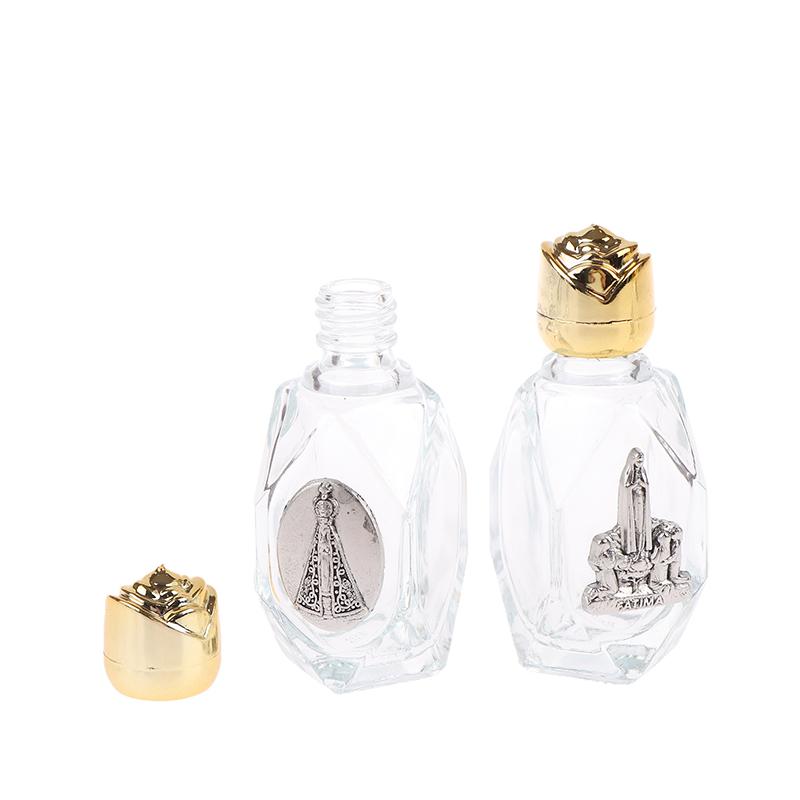 1 Stück tragbare katholische Weihwasserflasche Goldene christliche Jungfrau Skulptur Flasche Weihwasserflasche zur Aufbewahrung von Weihwasser