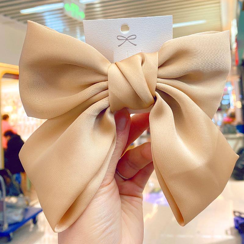 

1 шт. атласные ленты заколки для волос модные аксессуары для волос милые девушки модные однотонные заколки для волос бант заколка для волос