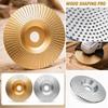 Woodworking Grinding Disc for Angle Grinder Shaped Sanding Wheel with Slant Teeth Design for Surface Shaping and Material Removal