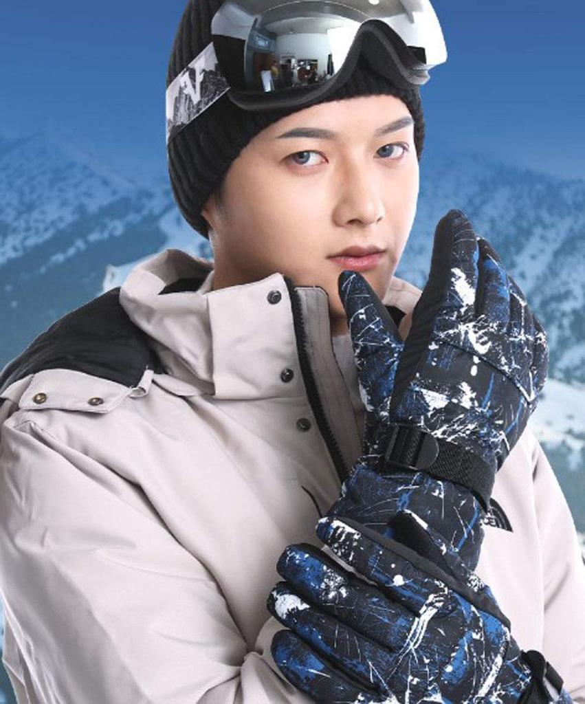 Ski Snowboard Ski Mountain Climbing Sizes Available Large [X.A] Gloves, Gloves, Gloves, Gloves, Waterproof, Warm, Breathable, (Black, (Adult))