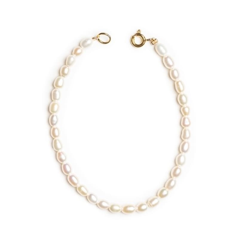 BONBEAU Breeze pear simple layered bracelet layered rice grain freshwater pearl bracelet 4mm 5mm