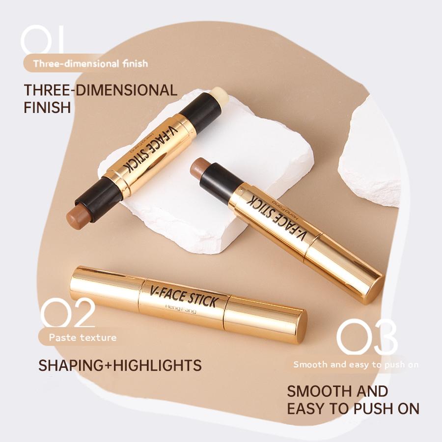 Doppelkopf 2 IN 1 Concealer Highlight Shadow Face Contouring 3D Makeup Contour Corrective Pen