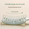 Curved Elastic Styling Comb for Men & Women - Dual-Use for Dry/Wet Hair, Slicked Back & Curly Styles, Ribbed Cushion Design