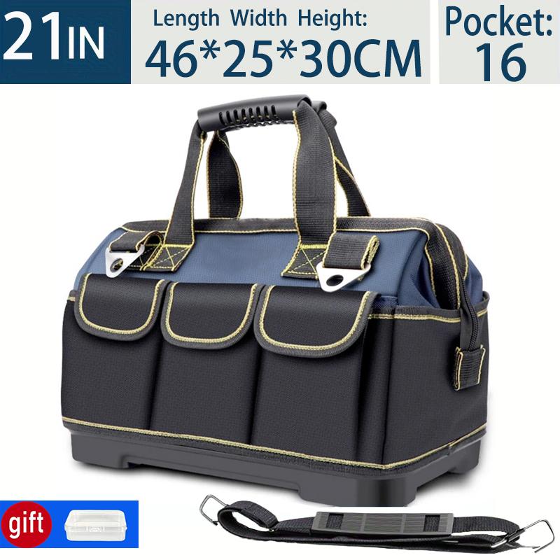 Multifunctional 13In-23Inch Tool Bag Thicken Big Capacity Waterproof Wear-Resistant Toolkit Multipocket Electrician Storage Bag