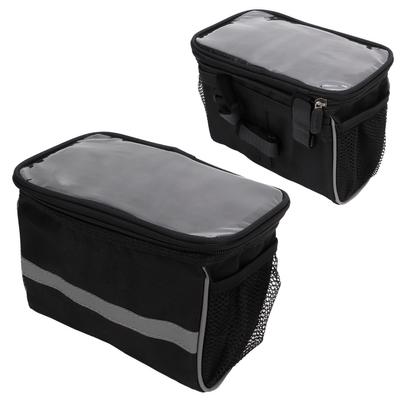 תיק כידון אופניים שחור תיק לצינור הקדמי סל אופניים נרתיק רכיבה לאופני הרים בחוץ