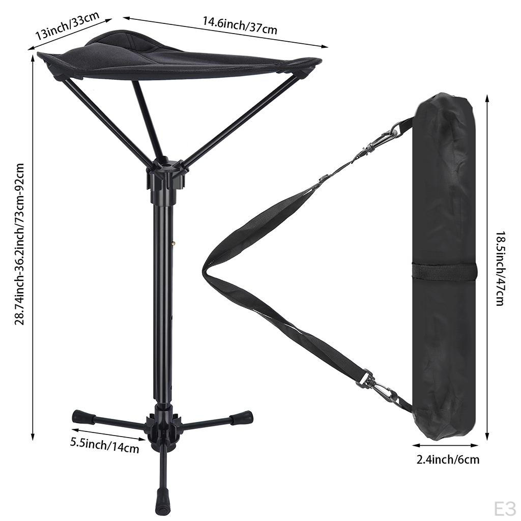 Slacker Folding Tripod Stool for Outdoor Camping Walking Hunting Hiking Fishing Travel, Support 330
