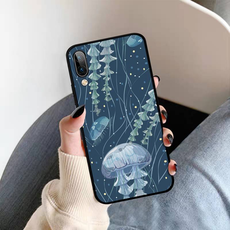 Cute Cartoon Jellyfishes  Phone Case for Vivo Y91C Y11 17 19 17 67 81 Oppo A9 2020 Realme C3