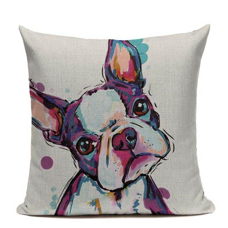 Premium Quality Boston Terrier French Bulldog Cushion Pillow Case For All Rooms