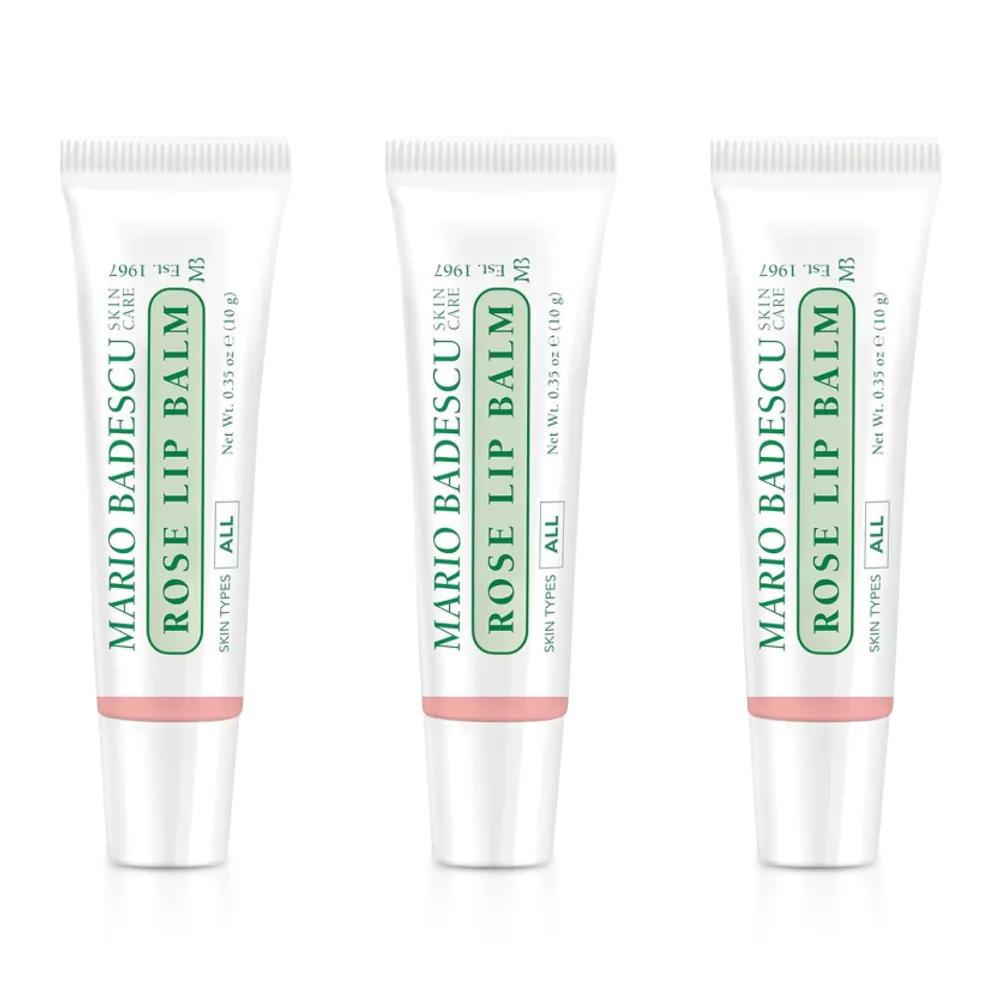 Mario Badescu Moisturizing Rose Lip Balm 10g x 3 pcs Mario Badescu