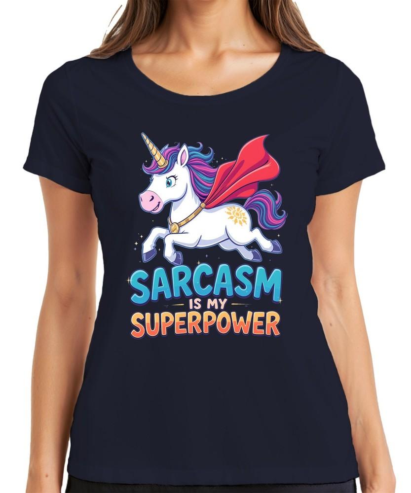 Sarcasm Is My Superpower Unicorn Funny Gift Kids Unisex Superhero Ladies Tshirt S
