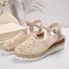 Women's Canvas Wedge Sandals Espadrilles Platform Summer New Fashion Casual Comfortable Shoes