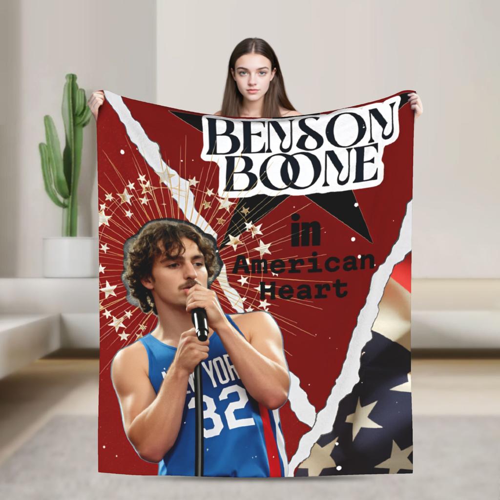 Warm Blanket Travel Benson Boone American Singer Throw Blanket Flannel Bedspread For Couch Chair Sofa Bed Trend Sofa Bed Cover
