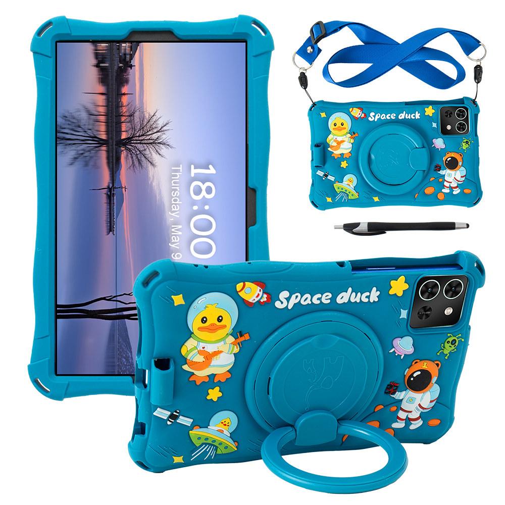 Rotating Cartoon Soft Case for Samsung Galaxy Tab A7 Lite A9 8.7inch SM-T220 T225 SM-X110 X115 Silicone Kids Stand Tablet Cover