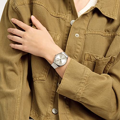 Swatch BRIGHT BLAZE Holiday Collection SYXS143 Women's Watch, White