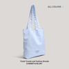 Large Capacity Canvas Bag Plaid Student Commuter Versatile Shoulder Bag Shopping Bag