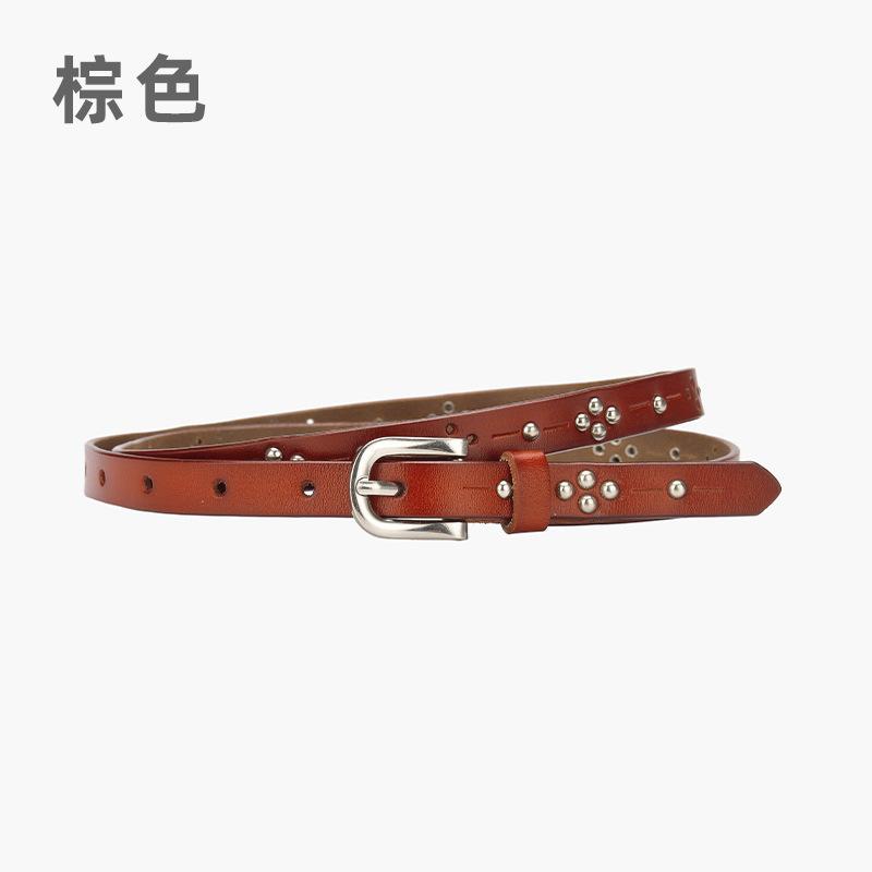 Women's Belt Jeans Belt Women's, Fashion Casual Belt Hollow, Rivet Punk Belt Women's