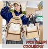 Schoolbag new large-capacity backpack new color matching bag high school student schoolbag women's campus fashion backpack high value simple