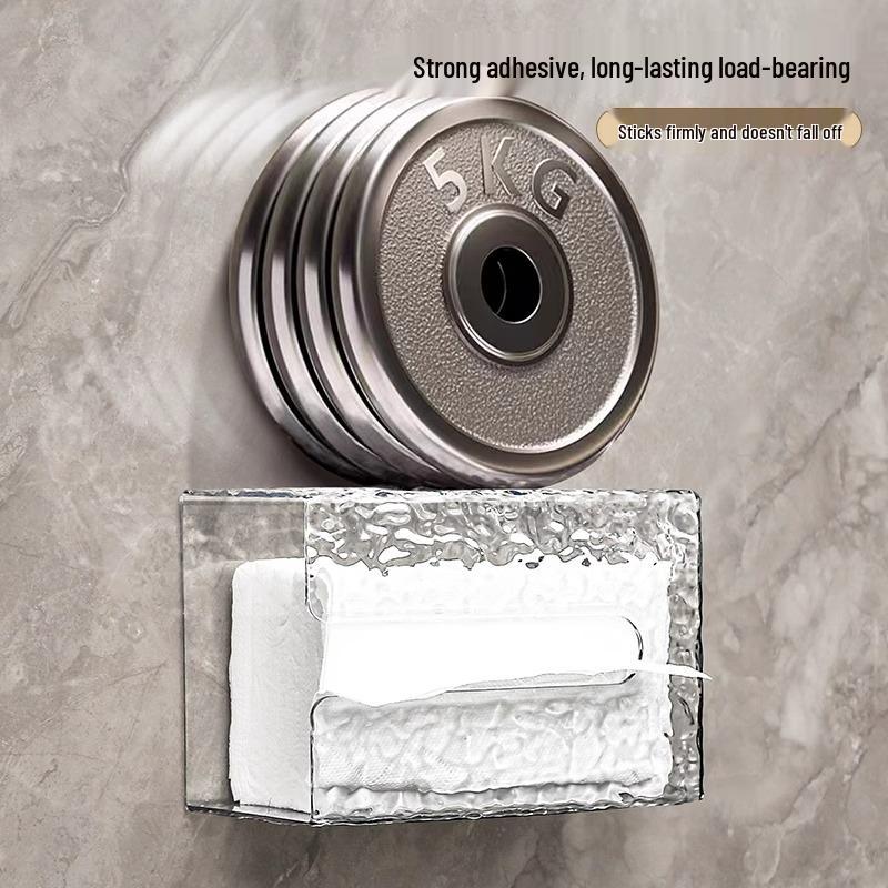 Transparent Wall-Mounted Luxury Towel & Tissue Dispenser for Kitchen/Bathroom