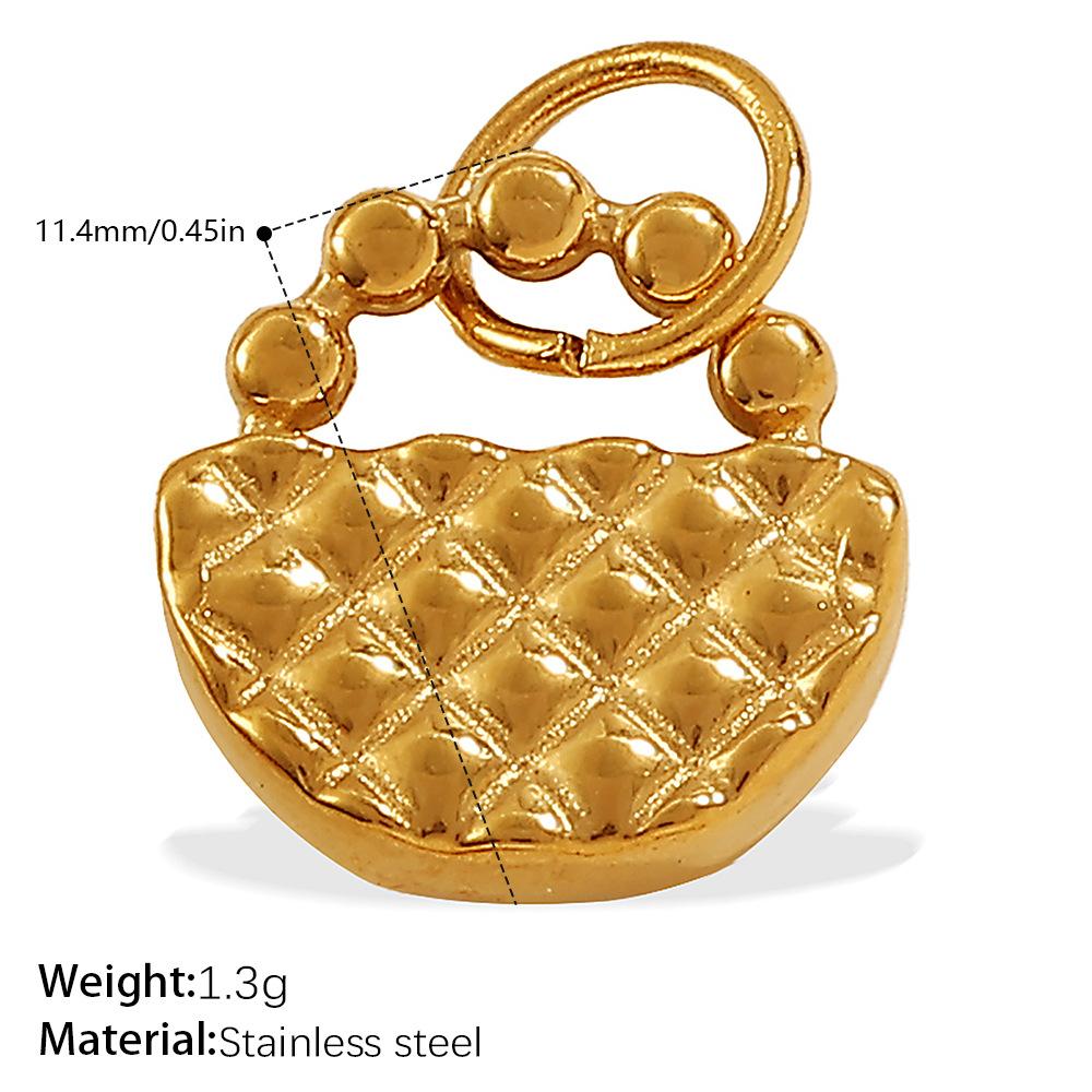 Exquisite and compact DIY mini bag pendant accessories stainless steel plated 18K gold daily versatile pendant accessories