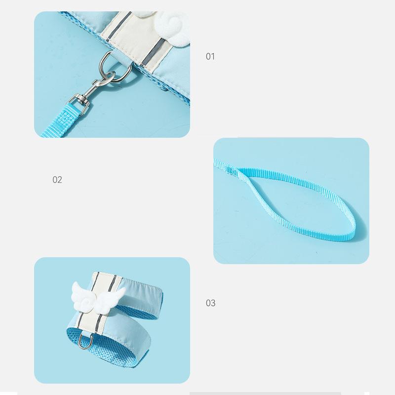 Halsbänder Geschirre Leinen 1PC Hundeweste Leine Katze Outdoor Brustgurt Anti-Abtrünnigen Walking Home