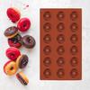 2pcs Silicone Mold for Mini Donut, 18 Cavities Donut Molds Home Reble Donut Baking Pan Tray, Red, LK-18CA-DONUT