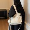 Canvas Bag Women's Large-capacity Simple Versatile Messenger Bag Casual Shoulder Class Commuter Tote Bag