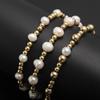Meier Freshwater Pearl Gold-plated Copper Round Bead Bracelet - Luxury Fashion Stretch Layered Bracelet