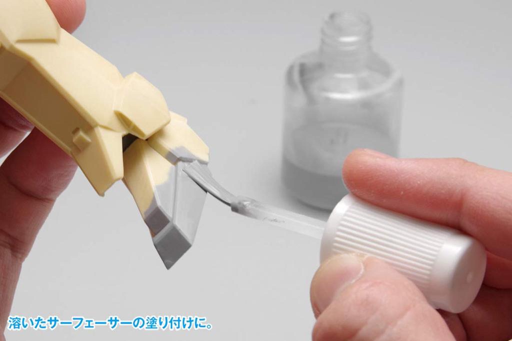 Wave Finish Products Series Plastic Bottle with Thick Painting Tool for Plastic Brush, Bottle/Large Brush, Models, OF-066
