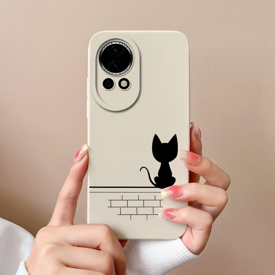 

For Huawei Nova 12 Pro Ultra Phone Case Love Heart Liquid Silicone Camera Protection Back Cover For Huawei Nova12 12Pro 12Ultra Huawei nova 12