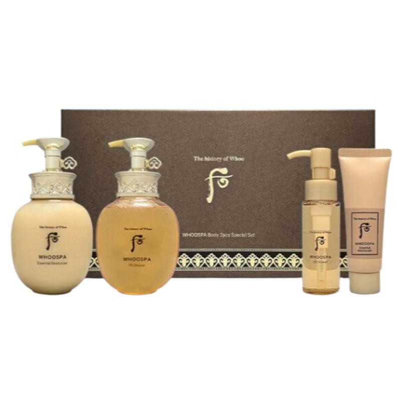 

The History of Whoo Whoospa Body 2pcs Set – Korean Premium Body Care Set with Oil Shower 220ml, Essential Moisturizer 220ml Body 2pcs Set